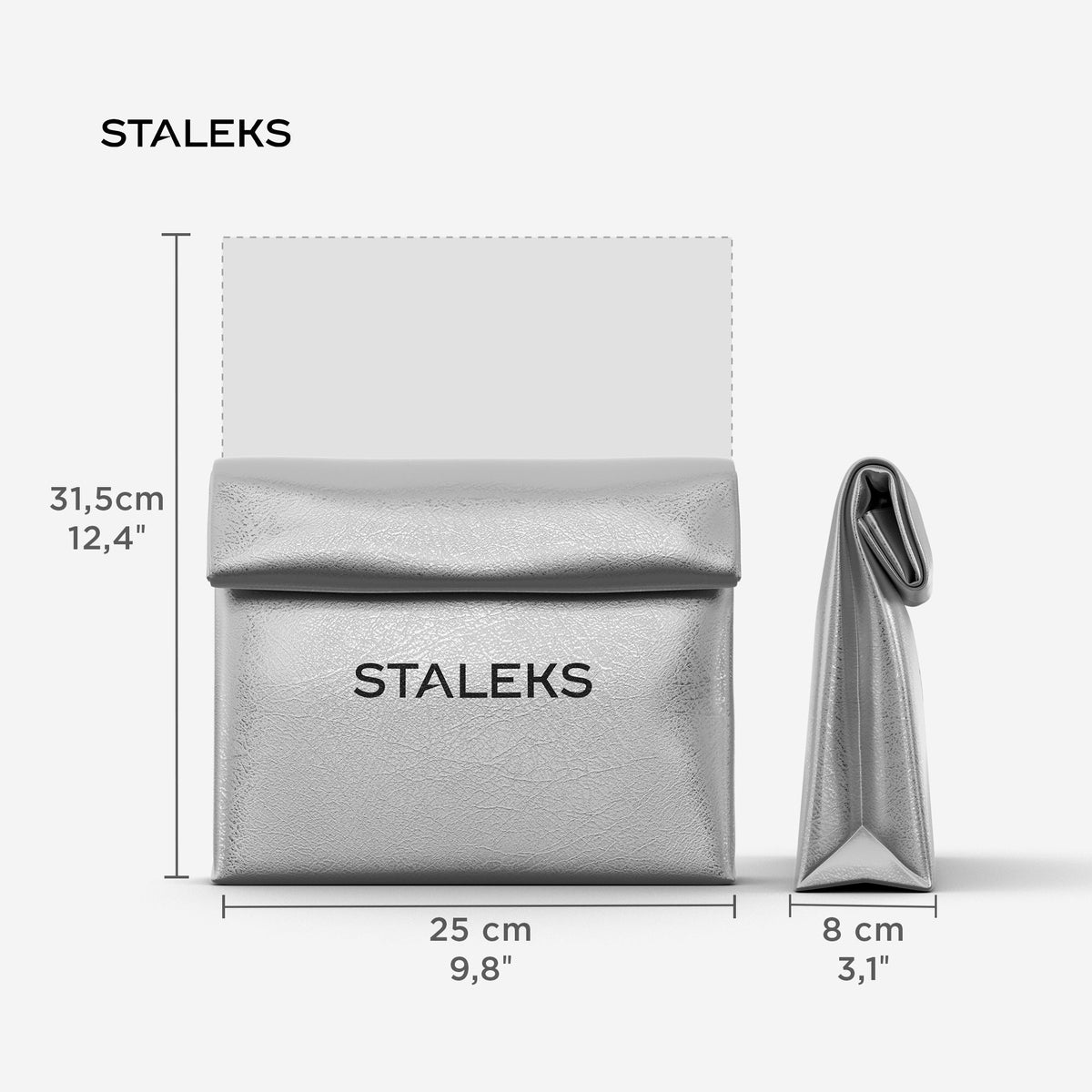 STALEKS BS-01 Kosmetiktasche Größe L, Maße 25 x 8 x 31,5 cm