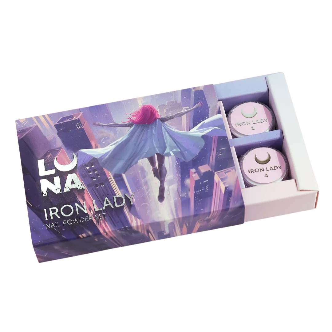 Набір пудри для нігтів Lunamoon Iron Lady, 6 шт.