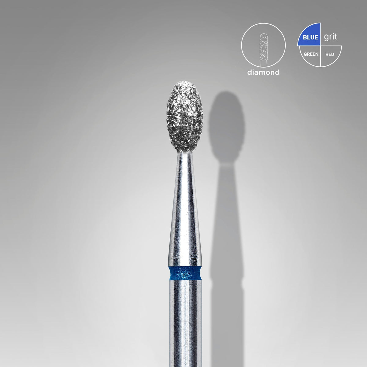 STALEKS EXPERT Diamantfräser Olive, blau, 2,5 × 5 mm