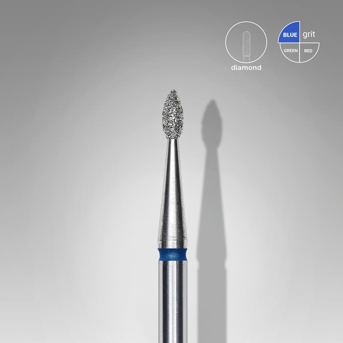 STALEKS EXPERT Diamantfräser Tropfen, blau, 1,6×4 mm