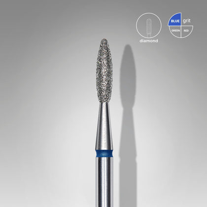 Diamantfräser Flamme blau EXPERT Kopfdurchmesser 2,1 mm / Arbeitslänge 8 mm