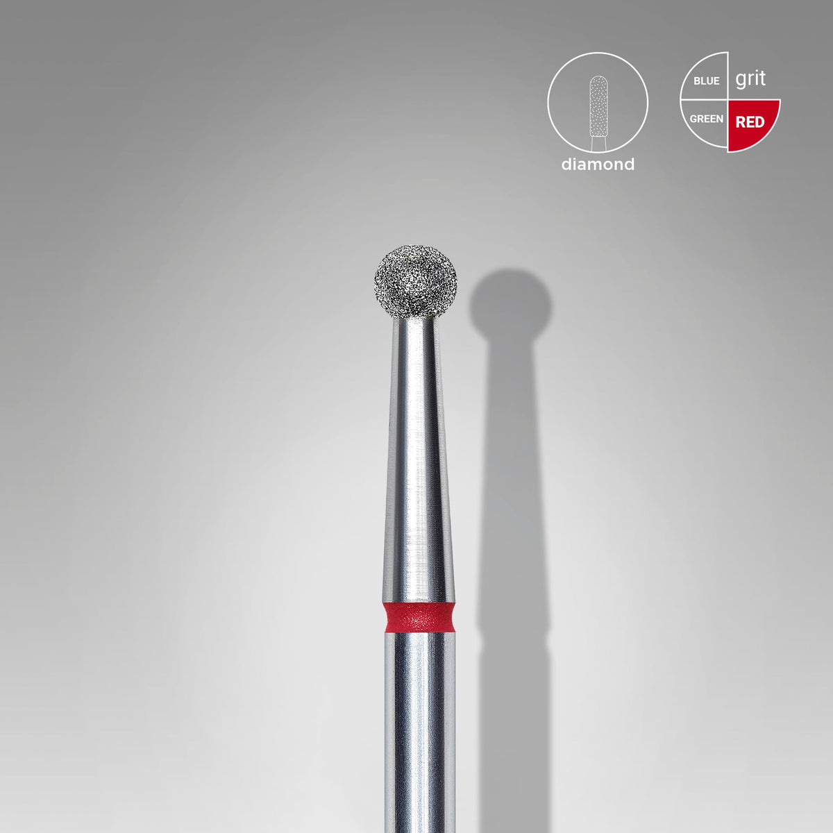 STALEKS EXPERT Diamantfräser Kugel, rot, 2,7 mm
