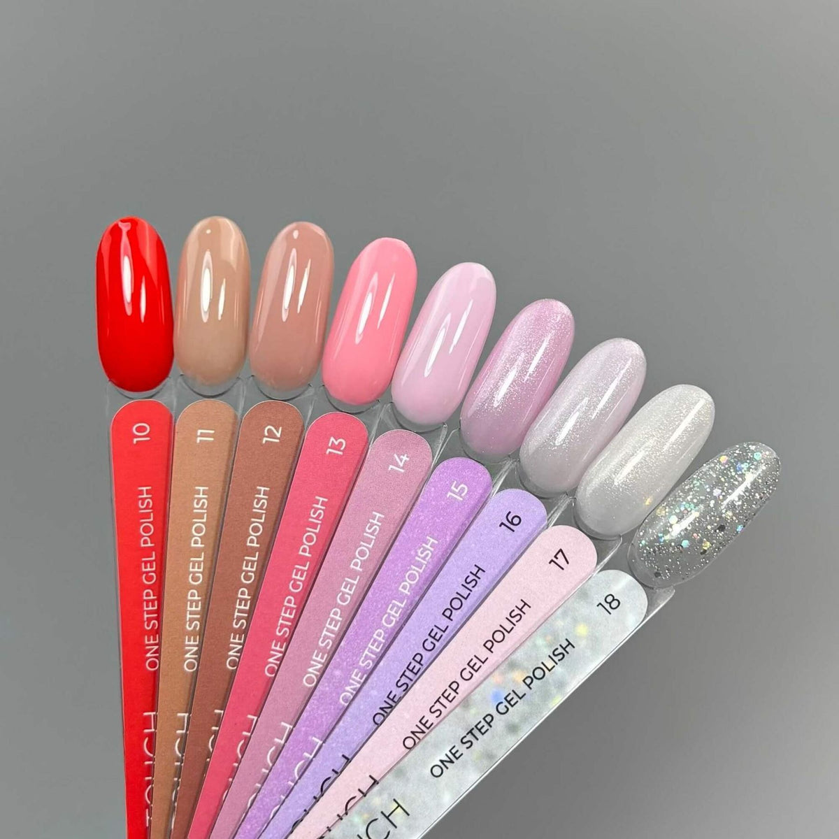 TOUCH Gellack 9 ml One Step, 17 — Палитра коллекции с этим оттенком