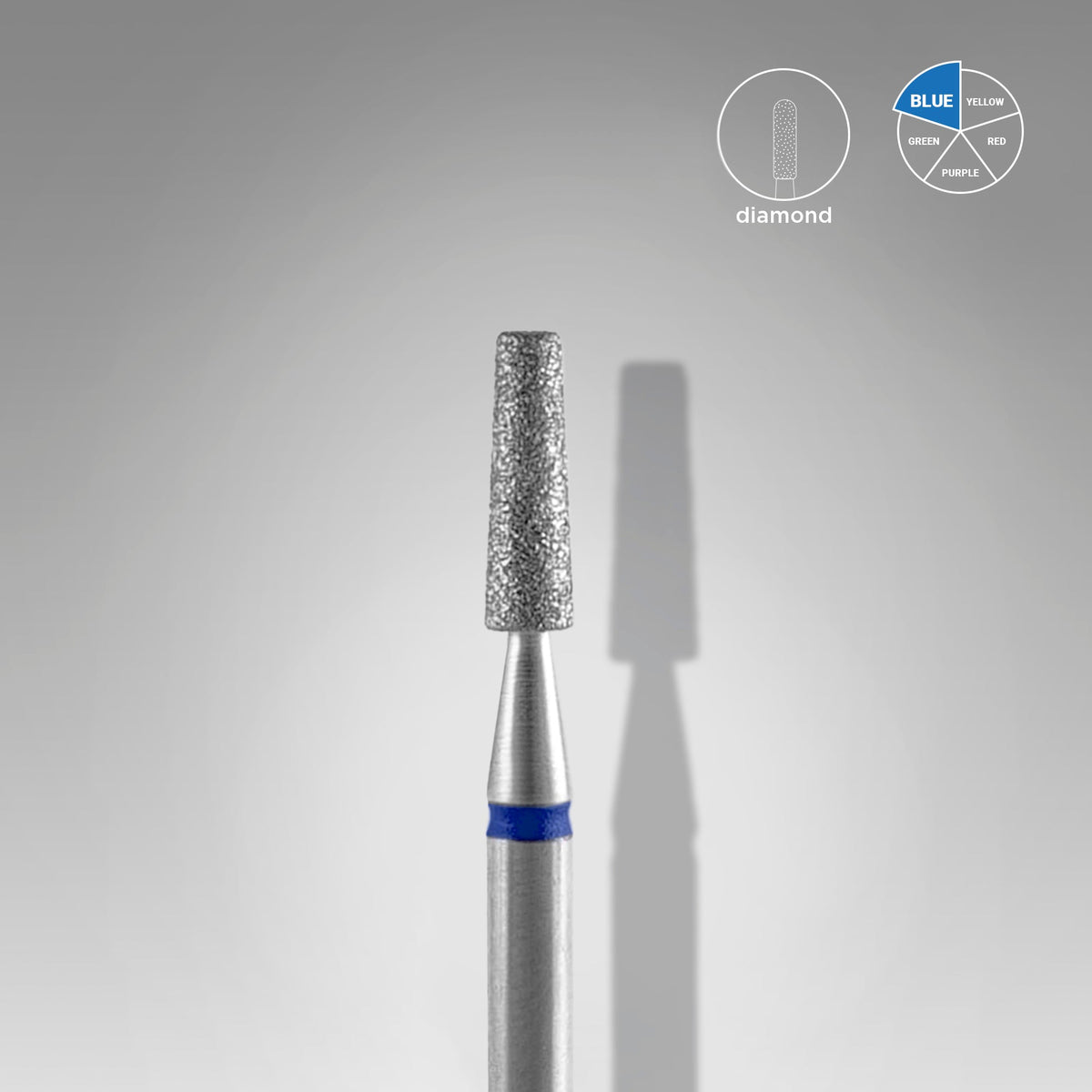 Diamantfräser Kegelstumpf blau EXPERT Kopfdurchmesser 2,5 mm / Arbeitslänge 8 mm