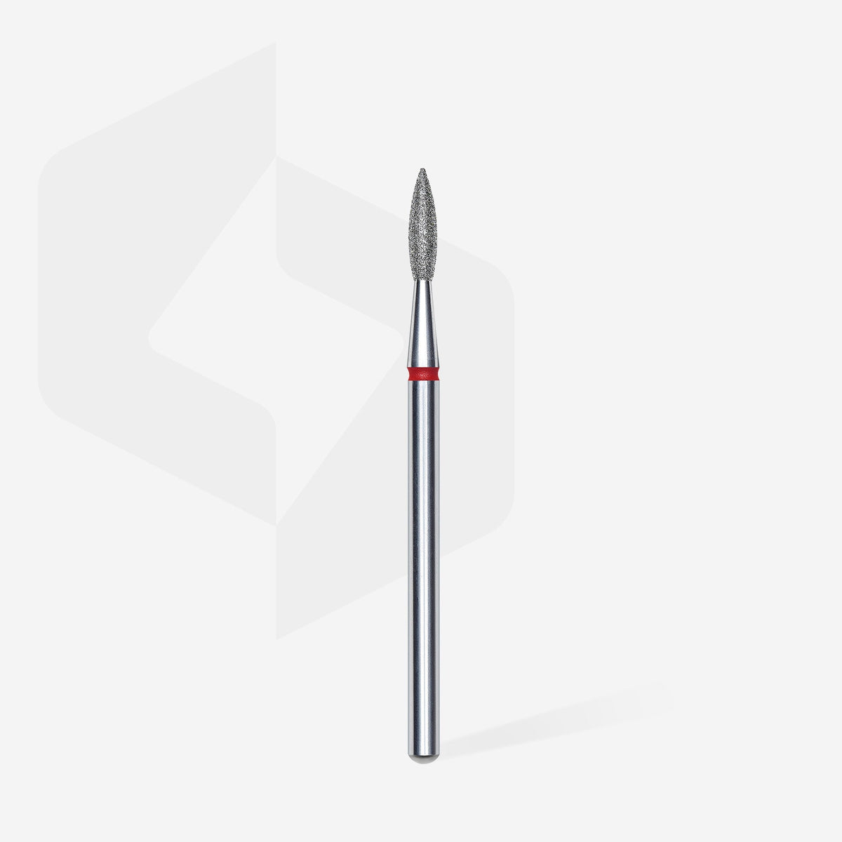 Diamantfräser spitze Flamme rot EXPERT Kopfdurchmesser 2,1 mm / Arbeitslänge 8 mm – Ansicht 2