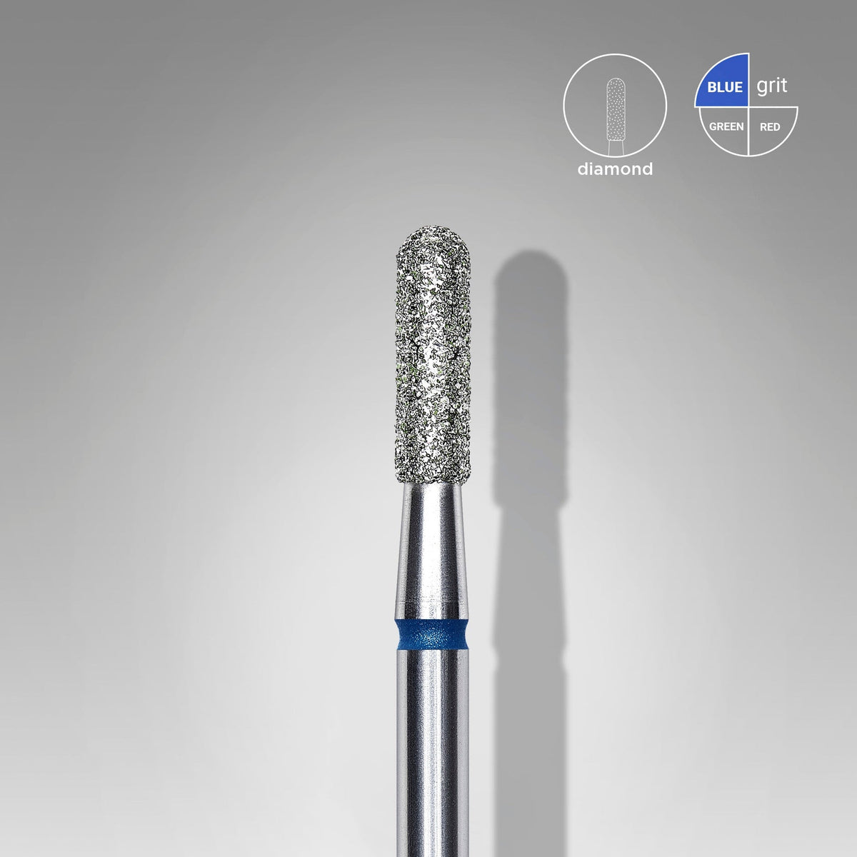 STALEKS EXPERT Diamantfräser Abgerundeter Zylinder, blau, 2,3×8 mm