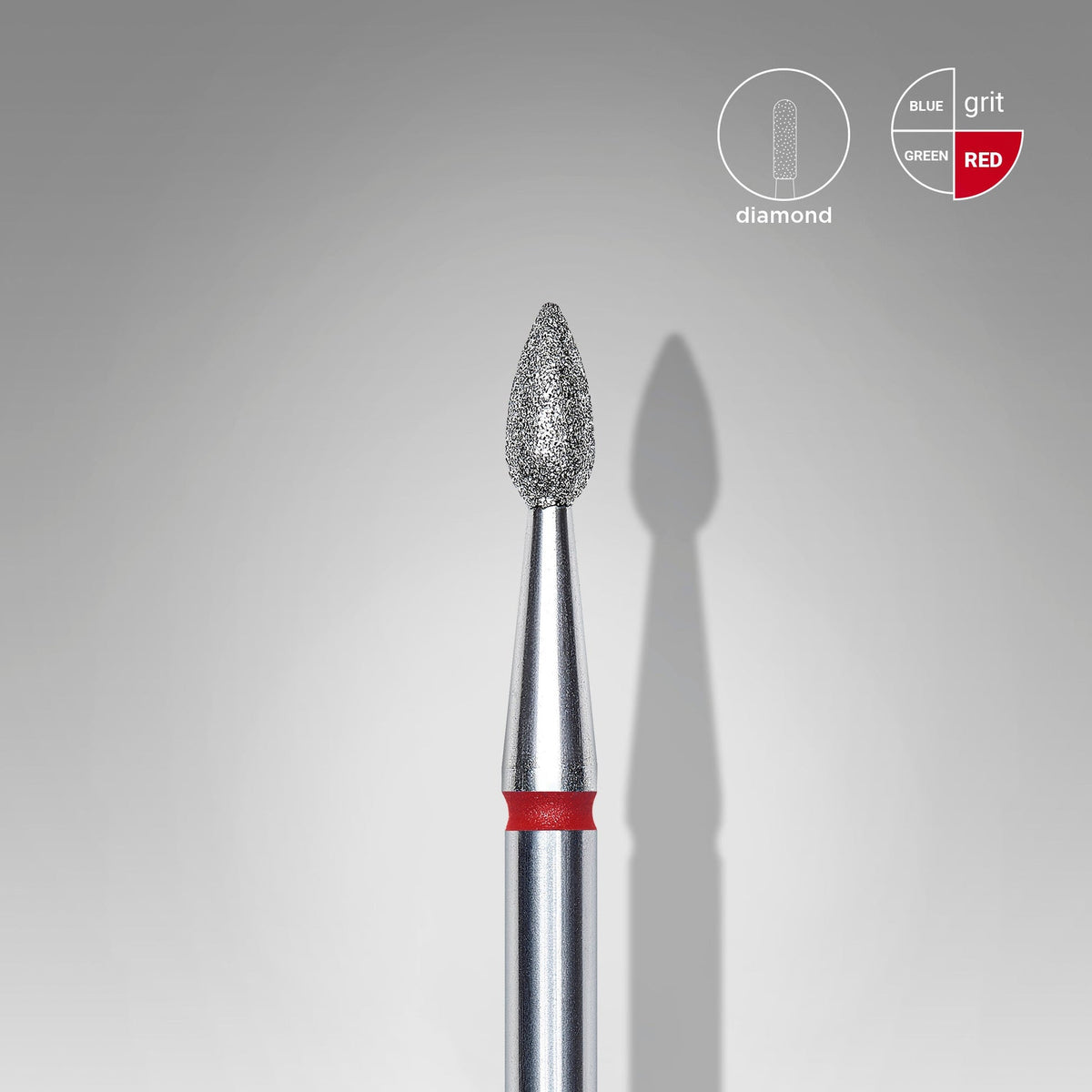 STALEKS EXPERT Diamantfräser Tropfen, rot, 2,3×5 mm