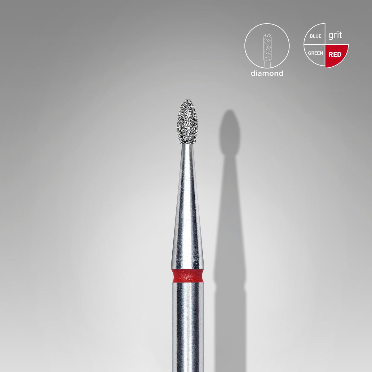 STALEKS EXPERT Diamantfräser Abgerundete Knospe, rot, 1,6×3,4 mm