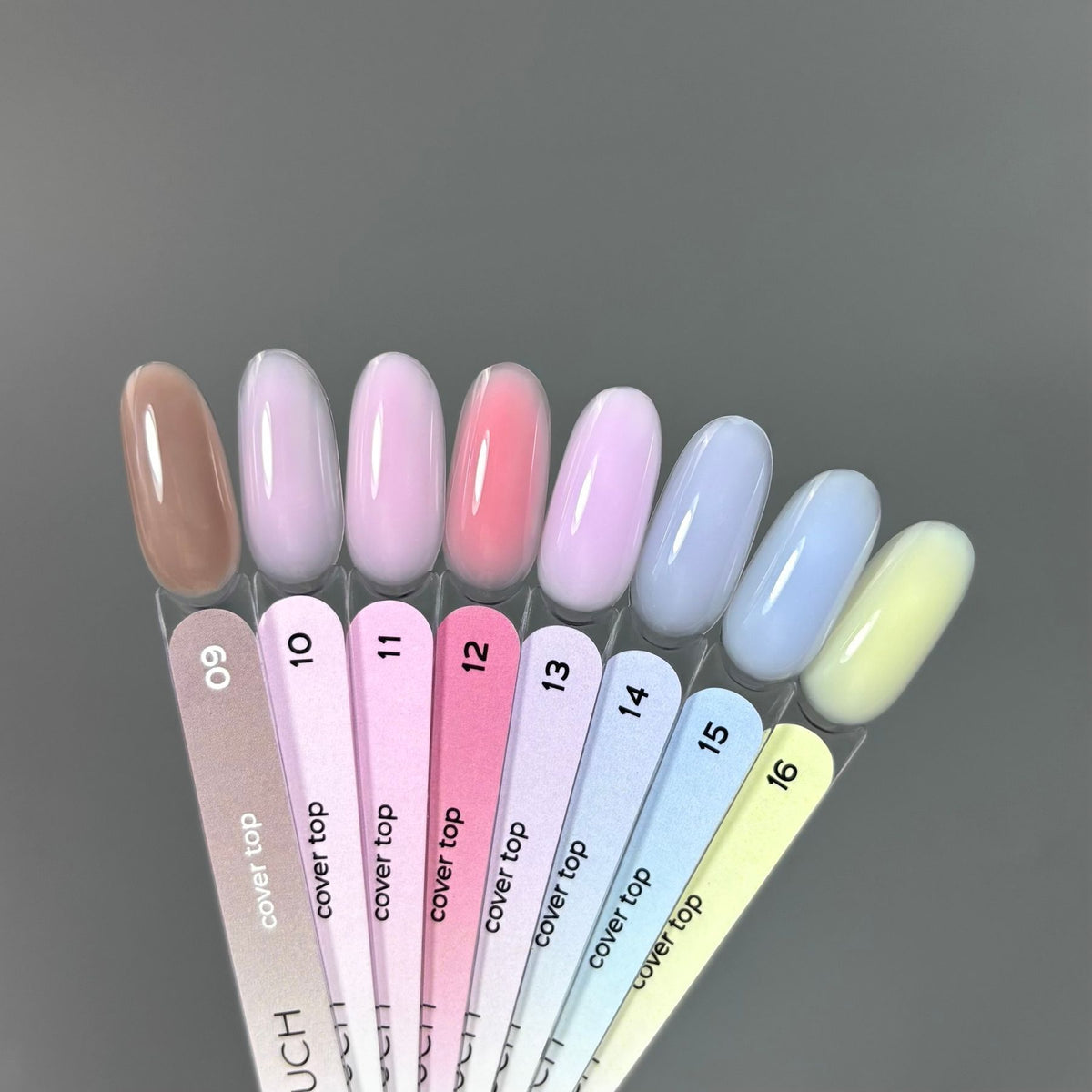 TOUCH Top Cover 07 мл, Rose Water — палітра колекції з цим відтінком