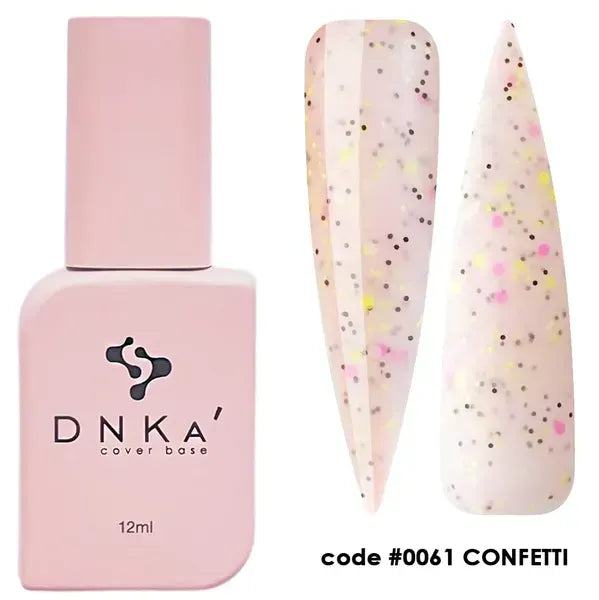 RUBBER BASE FRENCH NEUE FORMEL "DNKa" (cover), 12 ml #0061 Confetti