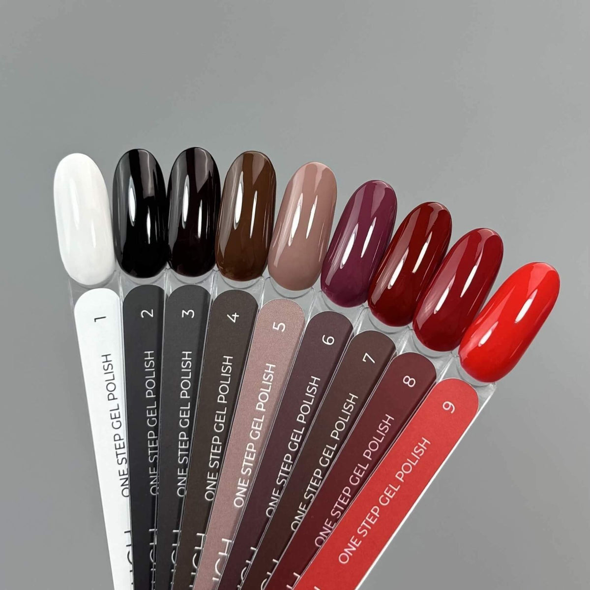 TOUCH Gellack 9 ml One Step, 05 — Палитра коллекции с этим оттенком