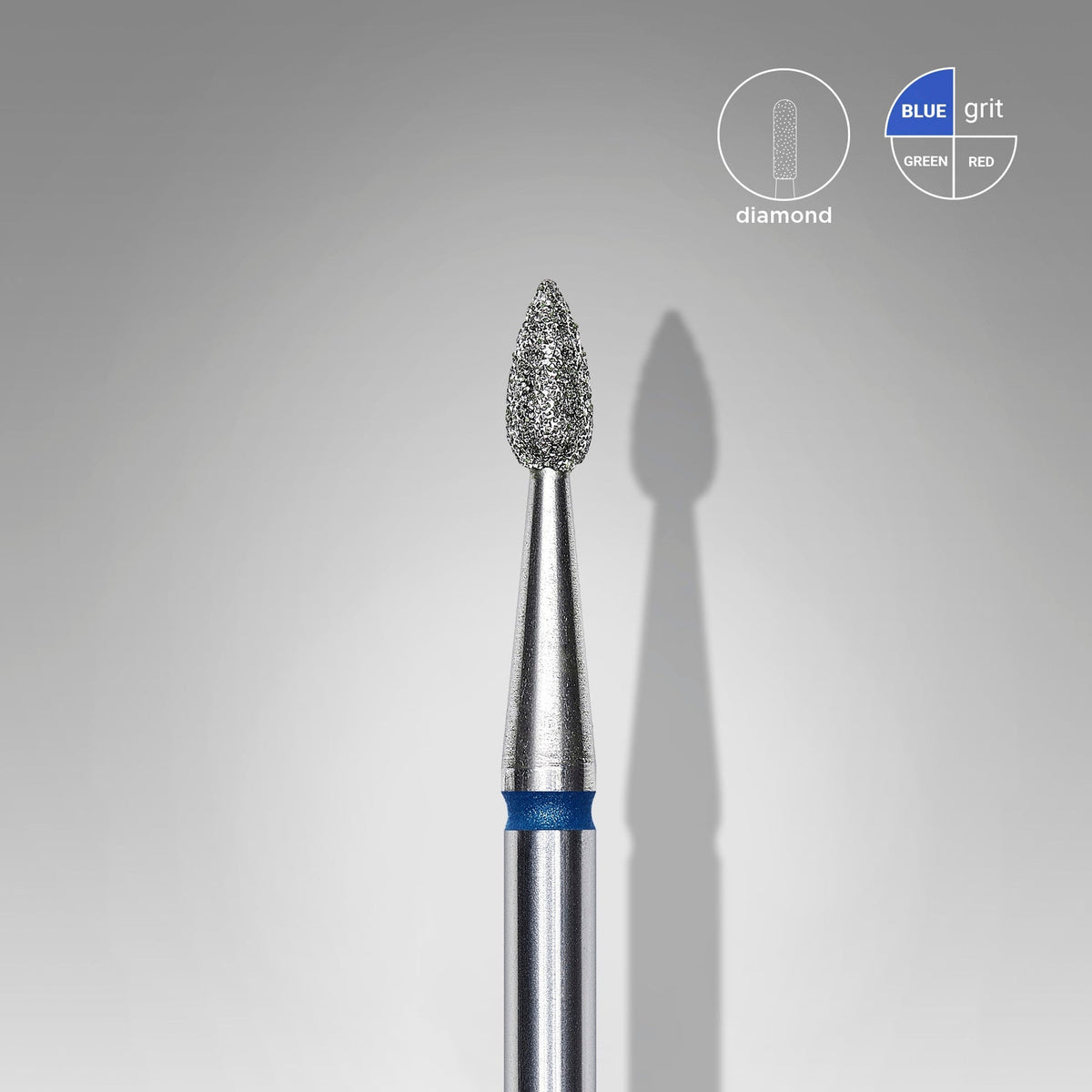 STALEKS EXPERT Diamantfräser Tropfen, blau, 2,3×5 mm