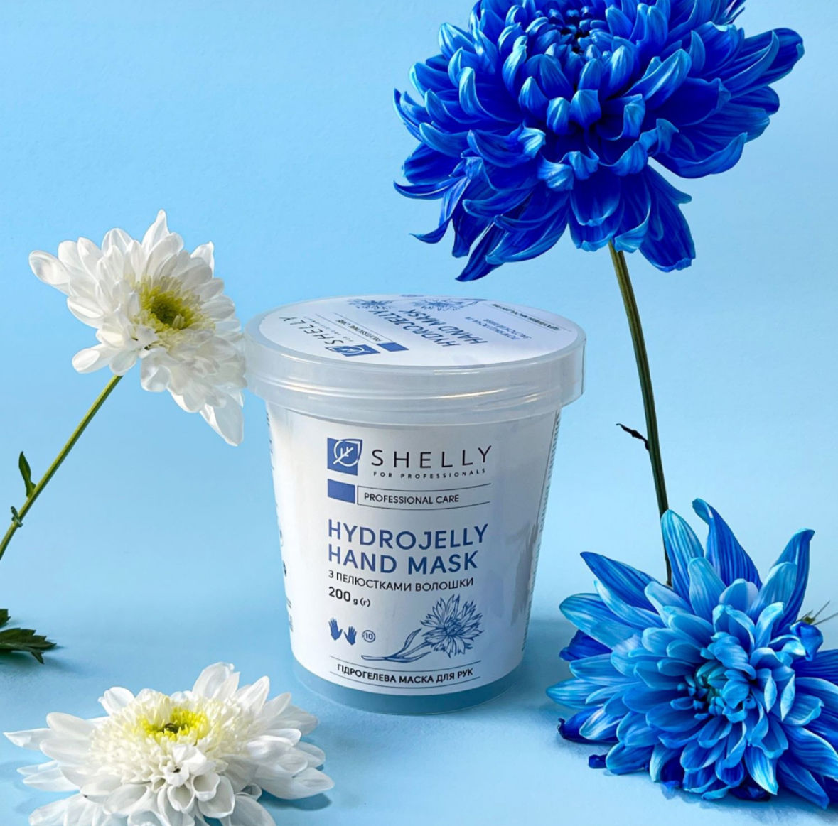 Hydrogel-Handmaske mit Kornblumenblüten Shelly 200 g