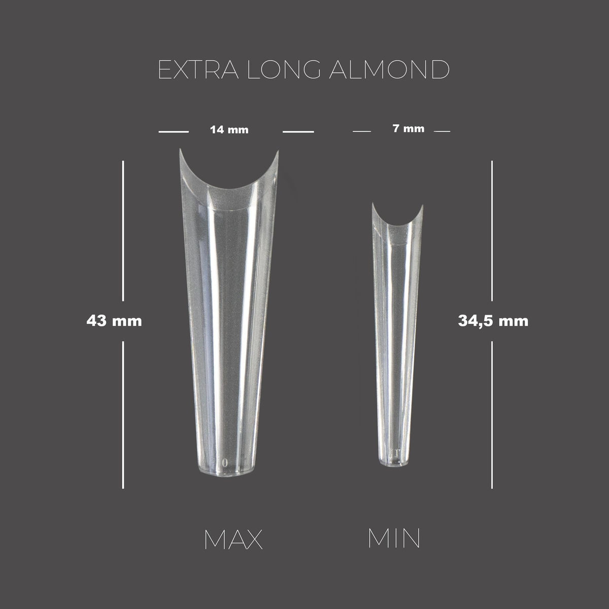 TOUCH Soft-Gel-Tips EXTRA LANG ALMOND (240 Stk.)