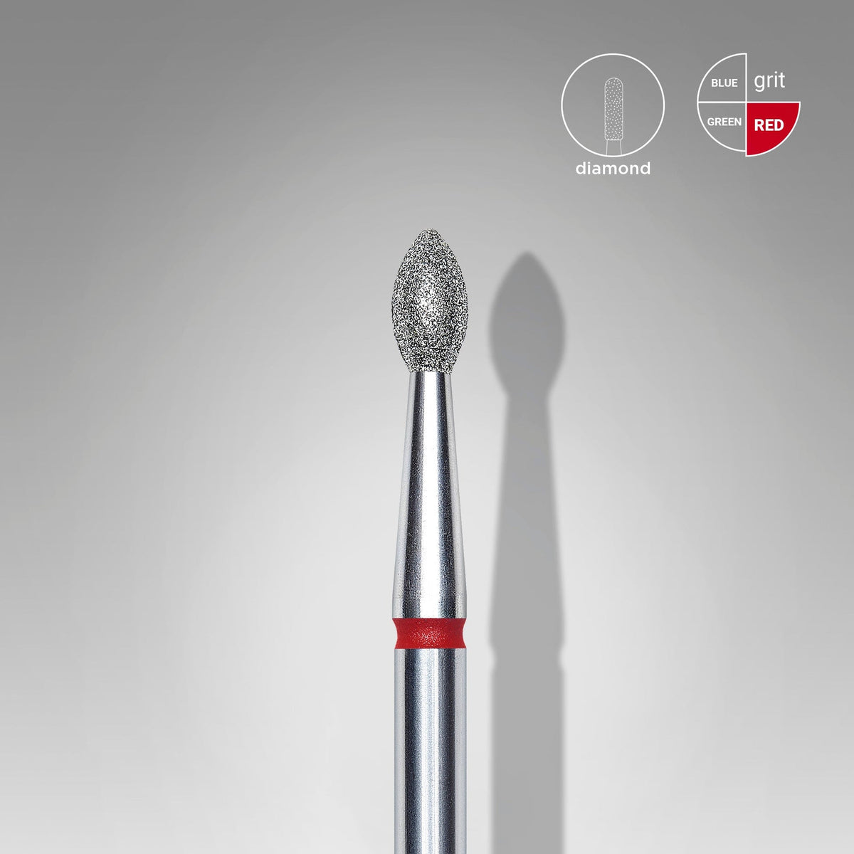 STALEKS EXPERT Diamantfräser Spitze Knospe, rot, 2,5×4,5 mm
