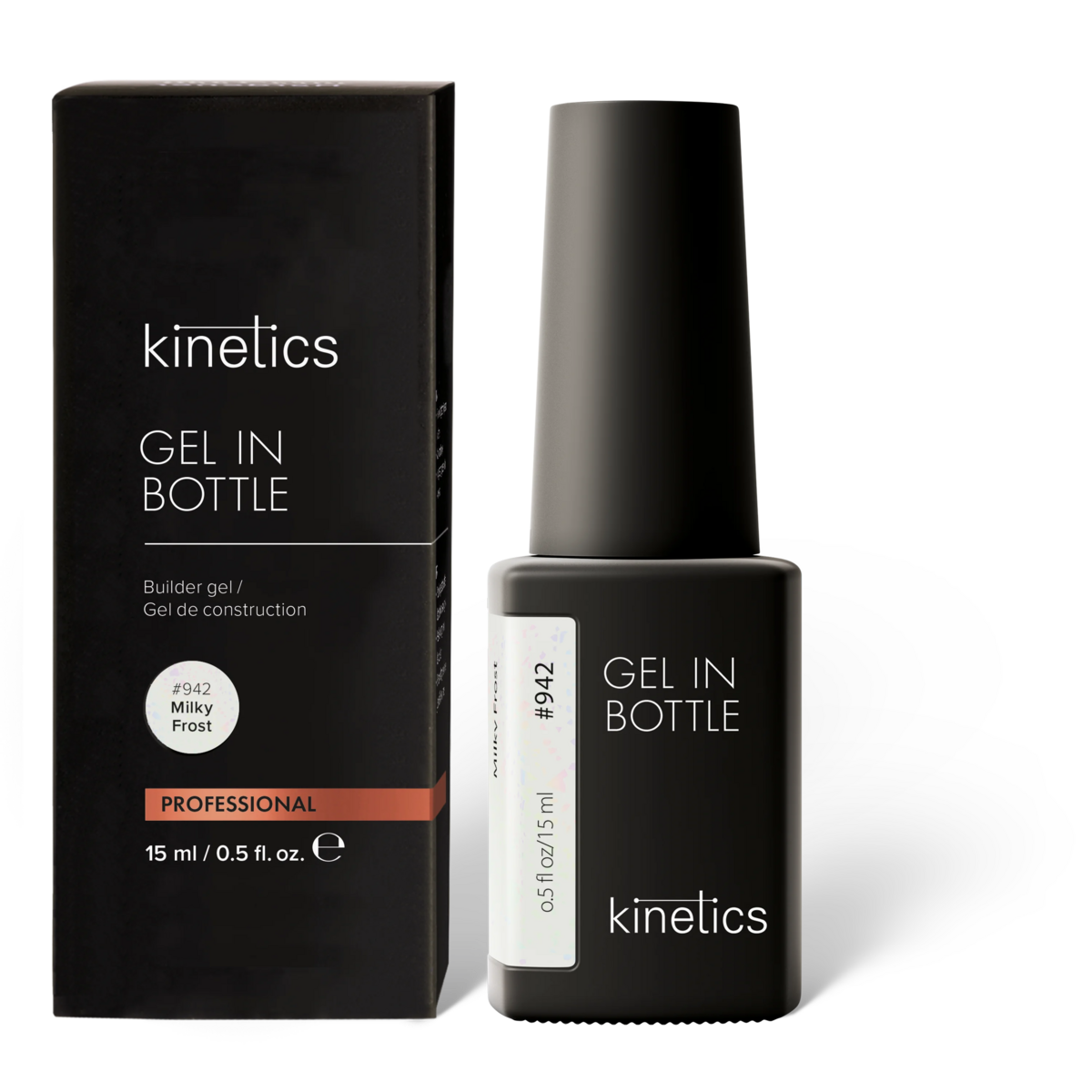Kinetics Gel in Bottle Milky Frost #942, 15мл