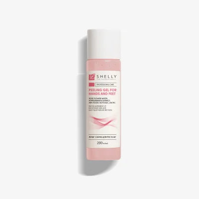 Peeling-Gel für Hände und Füße mit Rosenhydrolat, Granatapfelextrakt und AHA-Säuren Shelly 200 ml