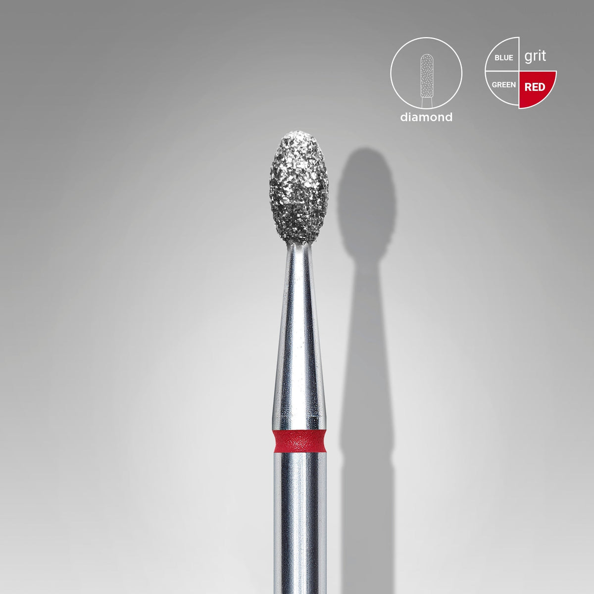 STALEKS EXPERT Diamantfräser Olive, rot, 2,5 × 5 mm