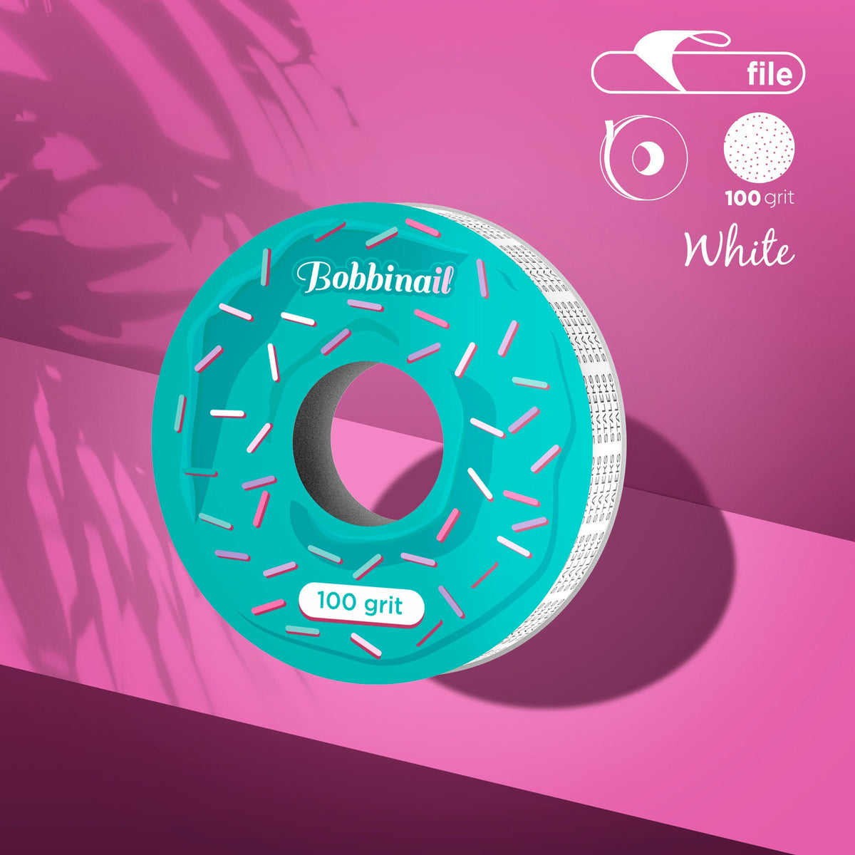 Disposable white abrasive tape EXPERT 100 Körnung for the plastic case