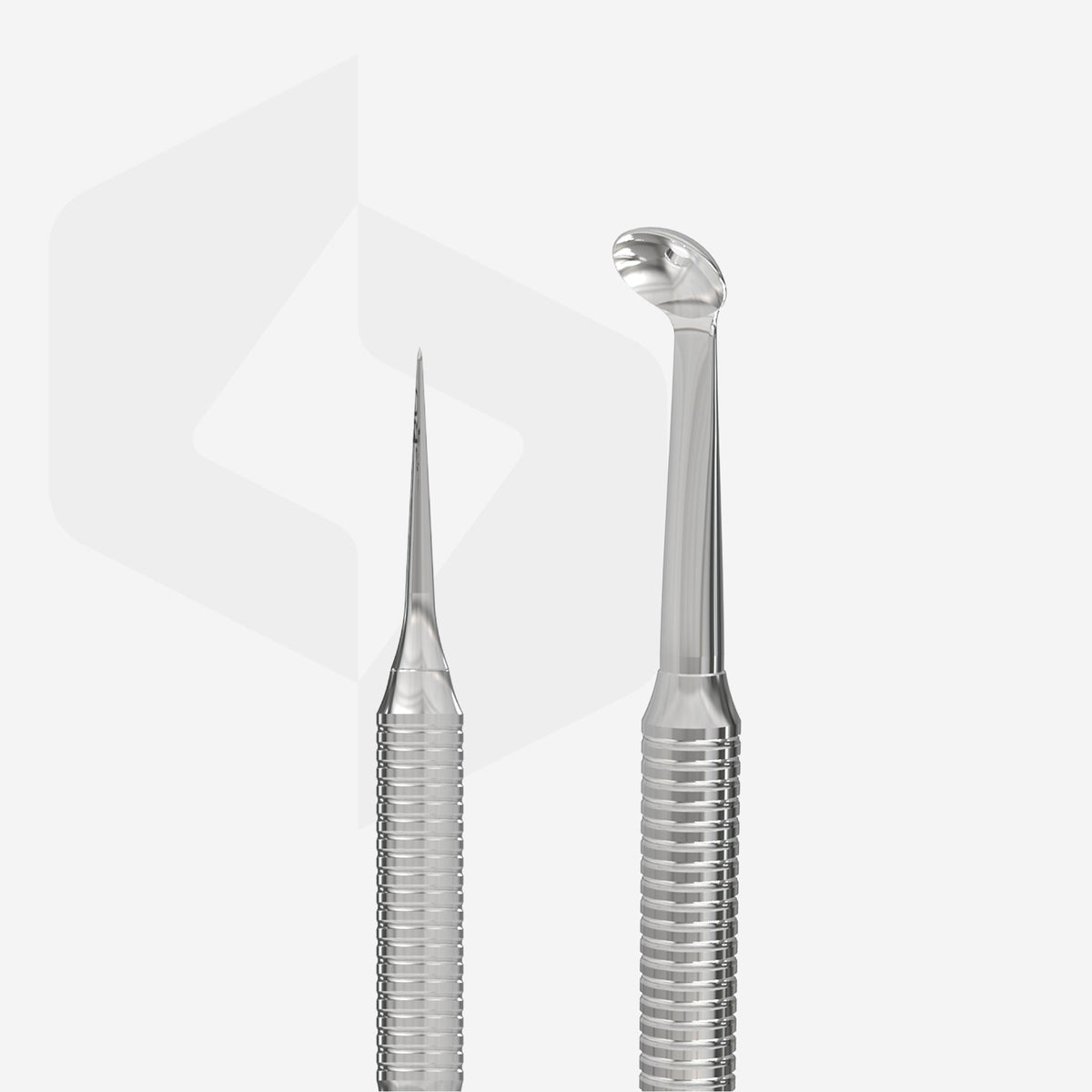 Cosmetology double-ended tool EXPERT 21 TYPE 4 (Uno spoon with larger hole size and Vidal needle straight) – Ansicht 2