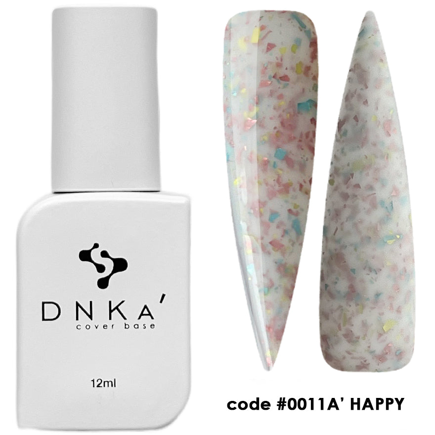 RUBBER BASE FRENCH НОВА ФОРМУЛА "DNKa" (cover), 12 мл #0011A' Hapy