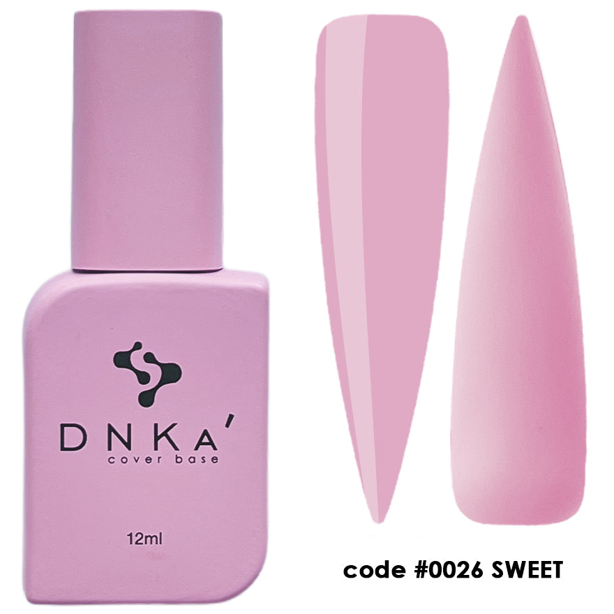 RUBBER BASE FRENCH НОВА ФОРМУЛА "DNKa" (cover), 12 мл #0026 Sweet