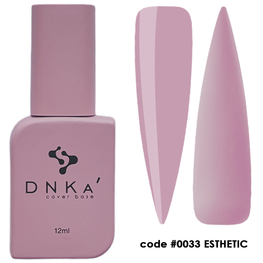 RUBBER BASE FRENCH НОВА ФОРМУЛА "DNKa" (cover), 12 мл #0033 Esthetic