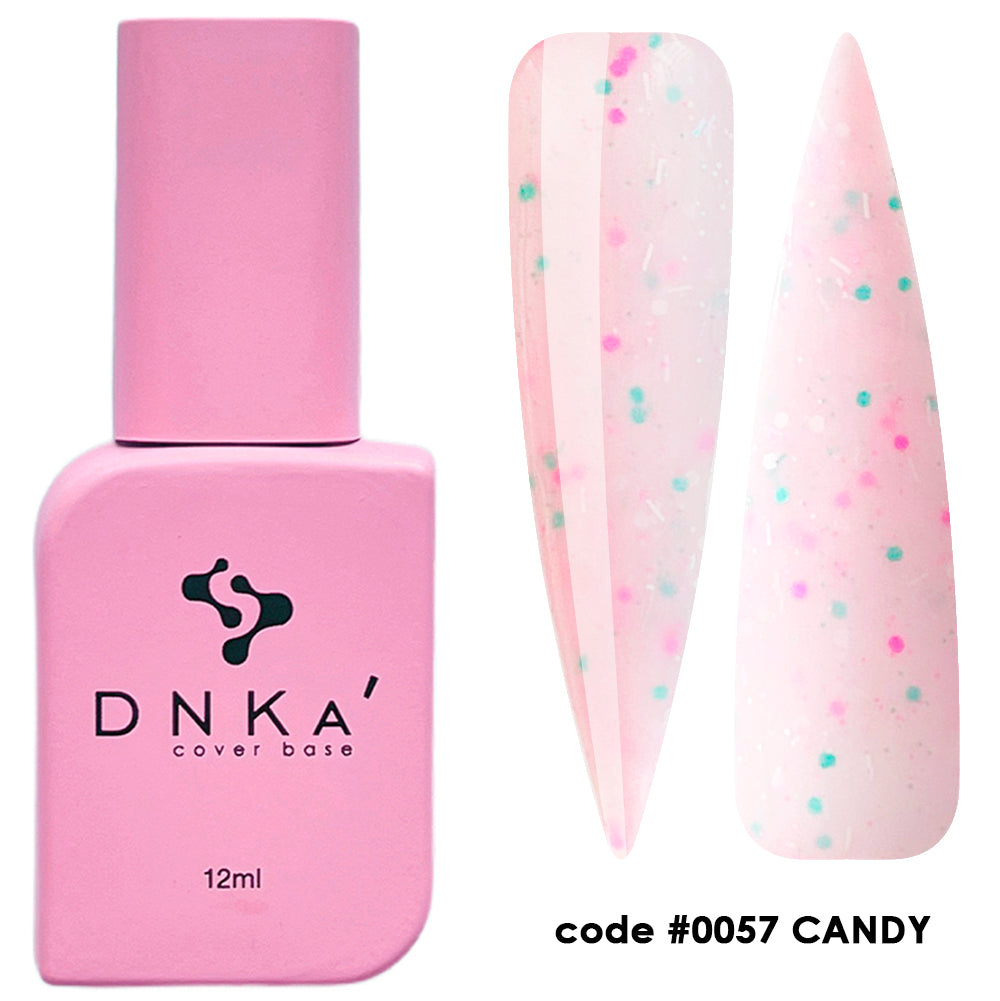 RUBBER BASE FRENCH НОВА ФОРМУЛА "DNKa" (cover), 12 мл #0057 Candy