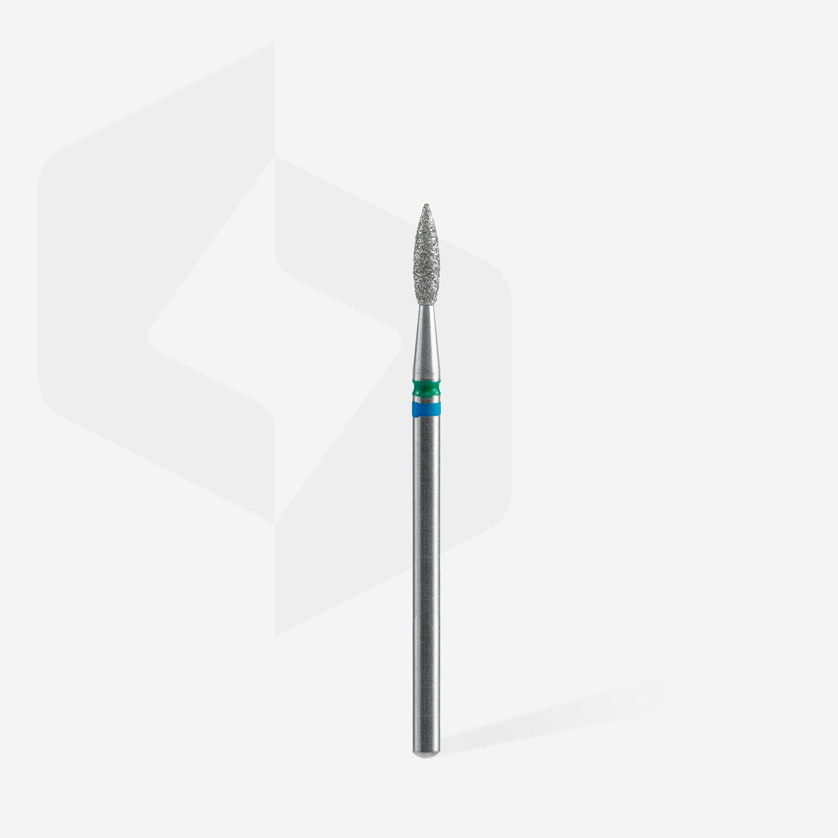 STALEKS EXPERT DUO Diamantfräser spitze Flamme, blau-grün, 2,1 × 8 mm – Ansicht 2