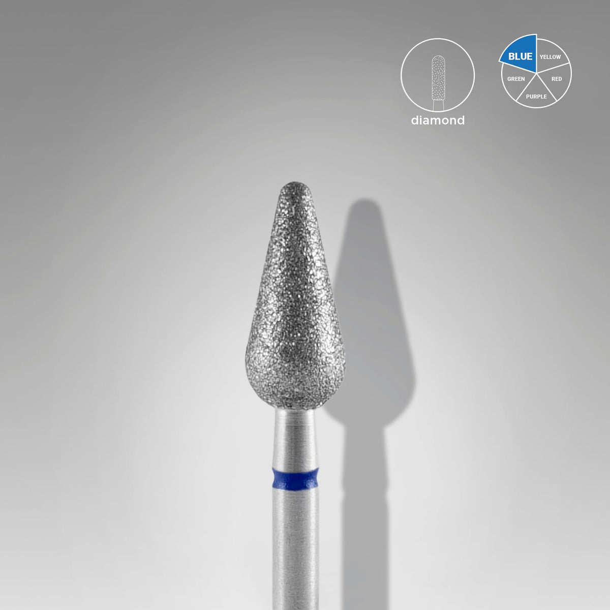 STALEKS EXPERT Diamantfräser Abgerundete Birne, blau, 5×12 mm