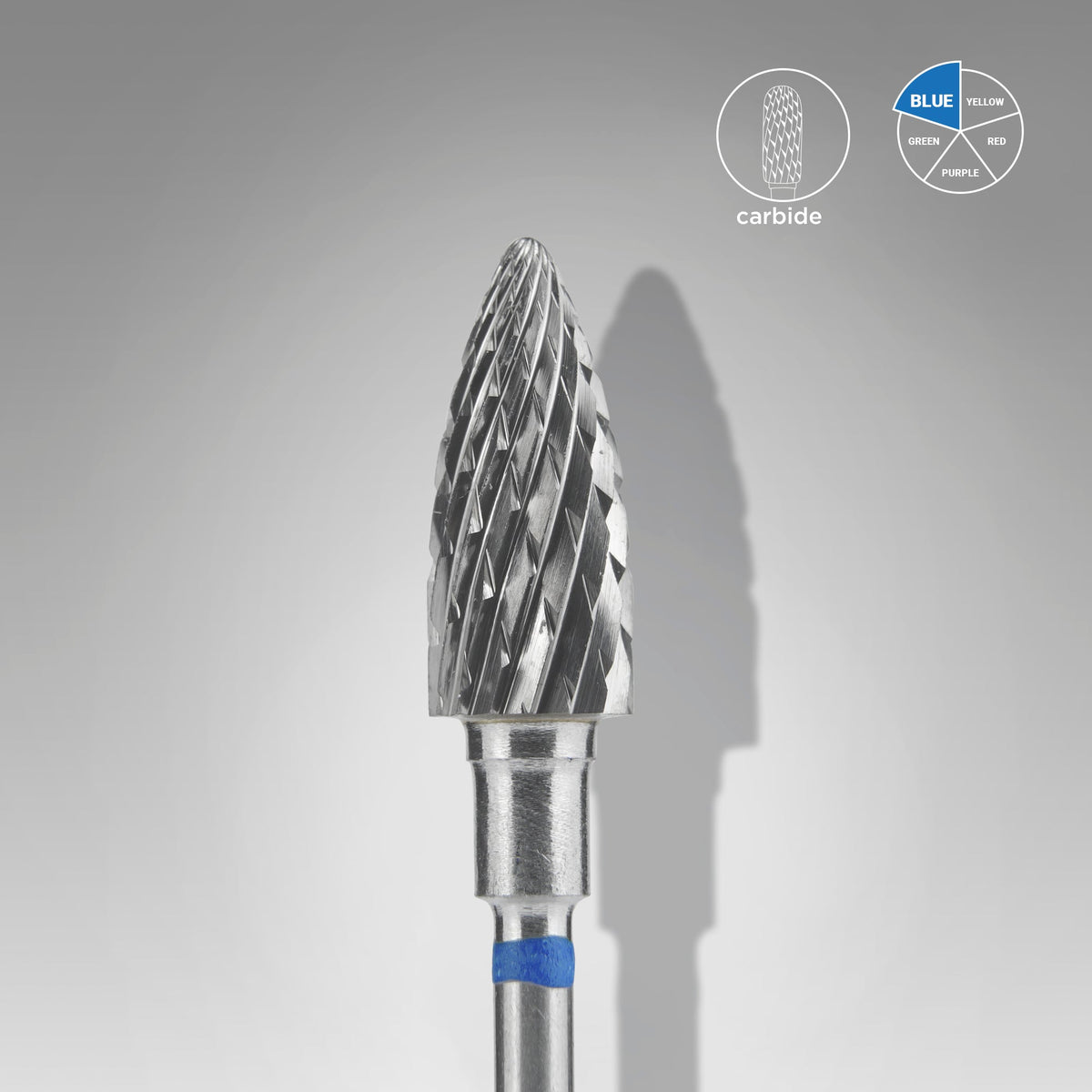 Hartmetallfräser pine Kegelform blau EXPERT Kopfdurchmesser 6 mm / Arbeitslänge 14 mm