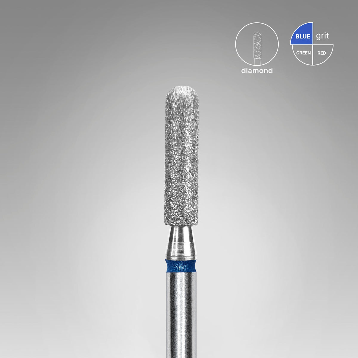 Diamantfräser abgerundeter Zylinder blau EXPERT Kopfdurchmesser 2,5 mm / Arbeitslänge 10 mm