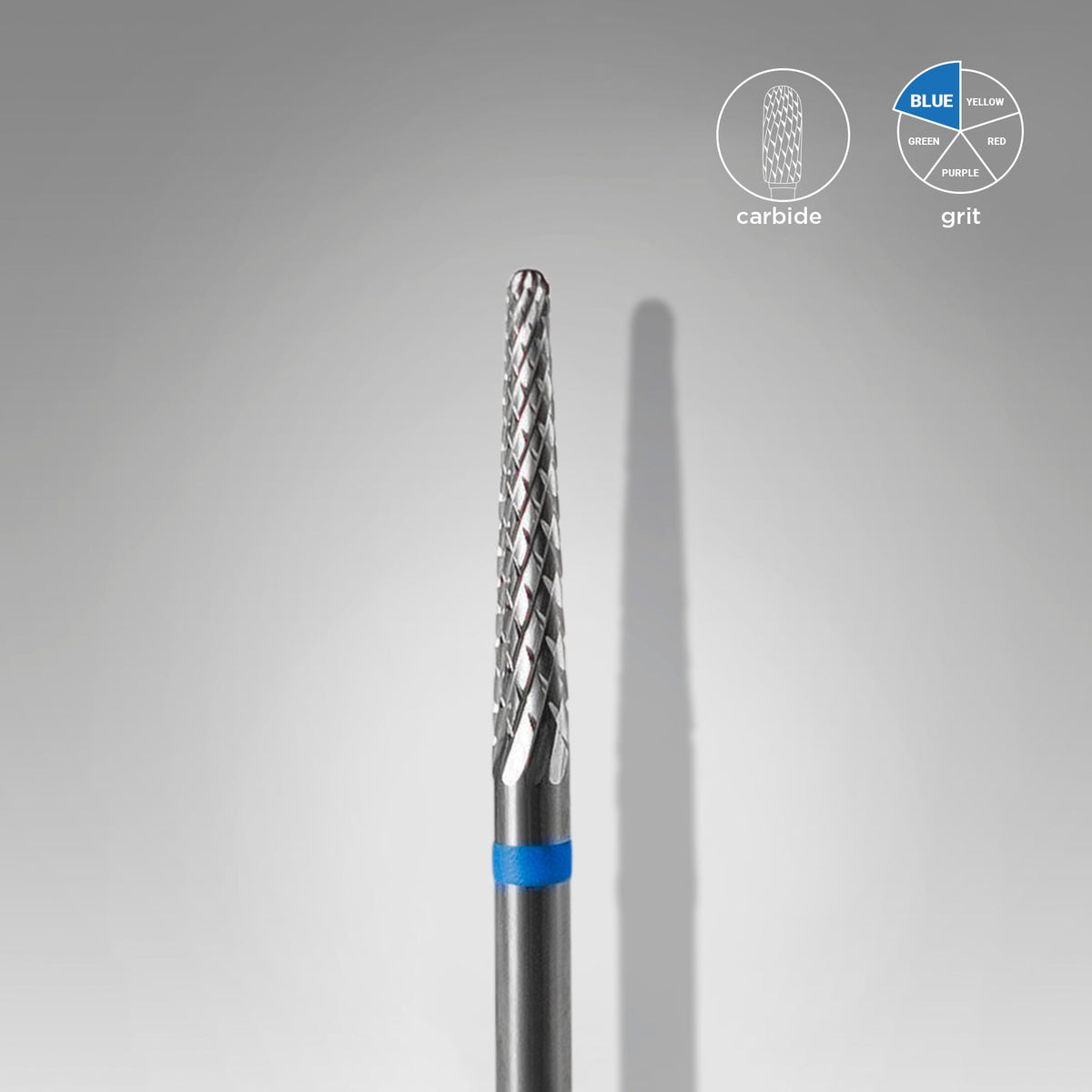 Hartmetallfräser Kegelform blau EXPERT Kopfdurchmesser 2,3 mm / Arbeitslänge 14 mm