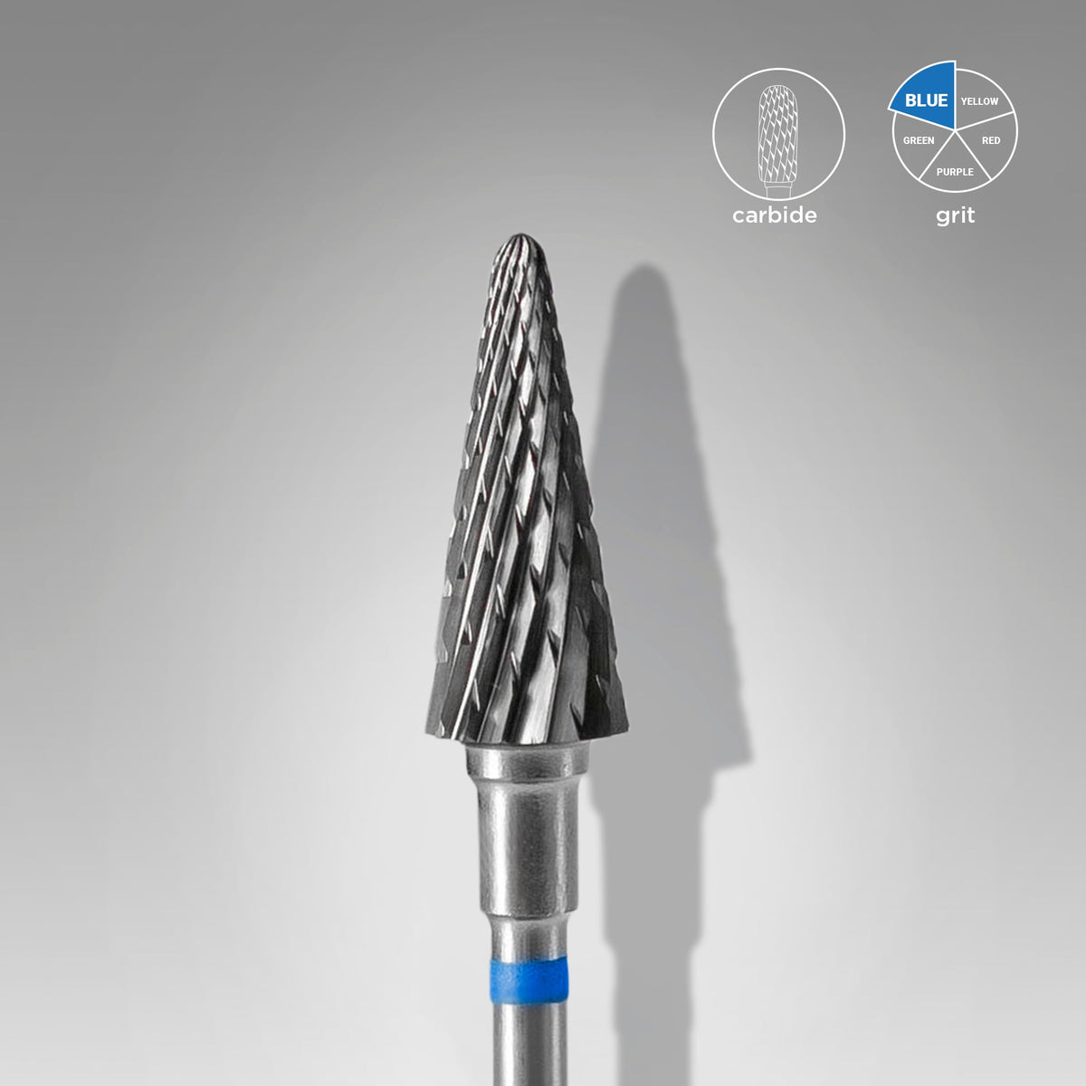 Hartmetallfräser Kegelform blau EXPERT Kopfdurchmesser 6 mm / Arbeitslänge 14 mm