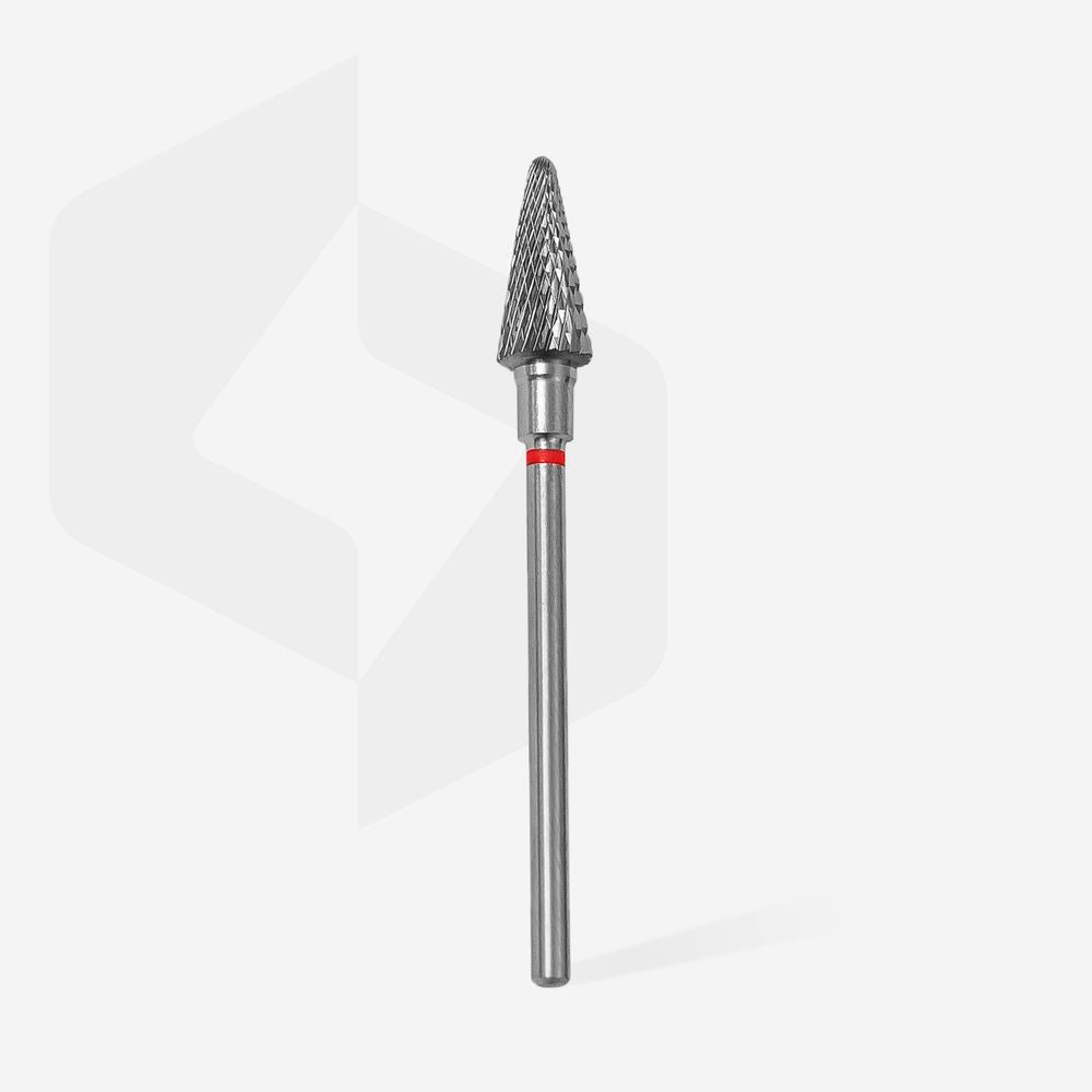 Hartmetallfräser Kegelform rot EXPERT Kopfdurchmesser 6 mm / Arbeitslänge 14 mm – Ansicht 2