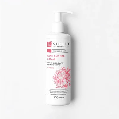 Hand- und Nagelcreme mit Kollagen, Elastin und Pfingstrosenextrakt Shelly 250 ml