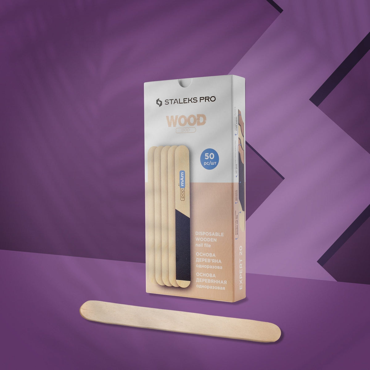 Disposable Holz base for Nagelfeile EXPERT 20 (50 Stk.)