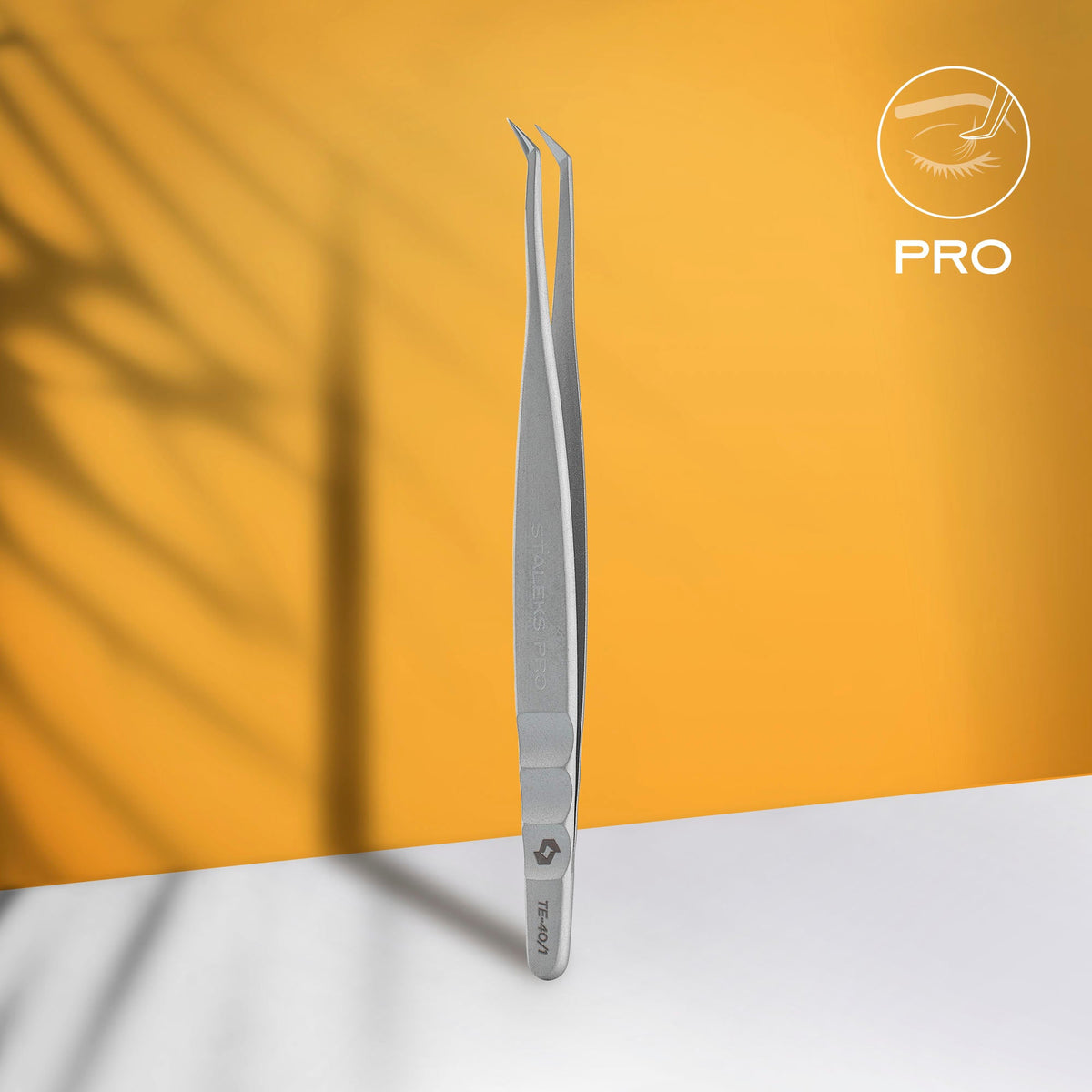 Пинцет для наращивания ресниц STALEKS EXPERT 40 TYPE 1 (L-образный, 50°)