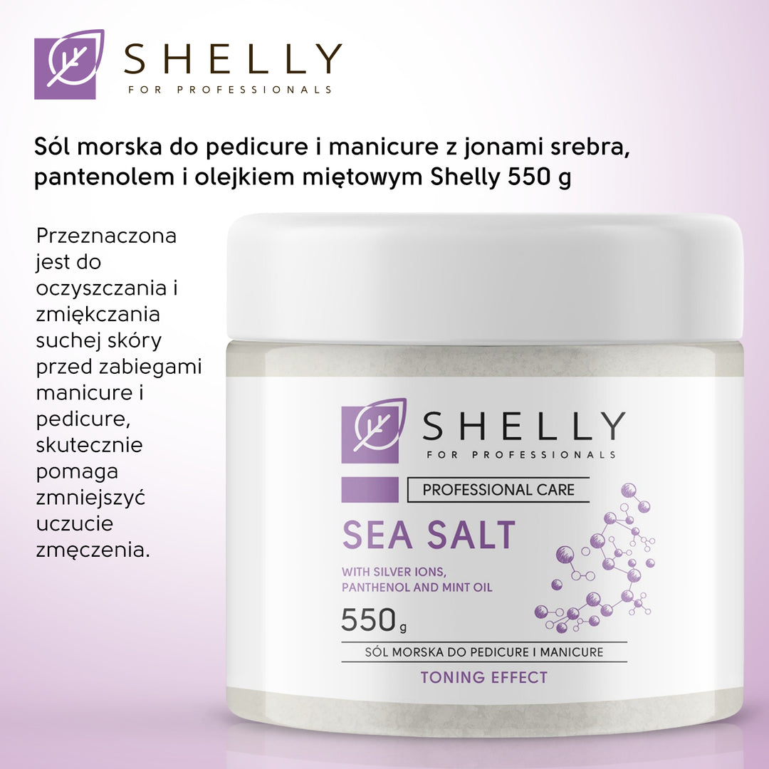Badesalz mit Silberionen, Panthenol und Minzöl Shelly 550 g