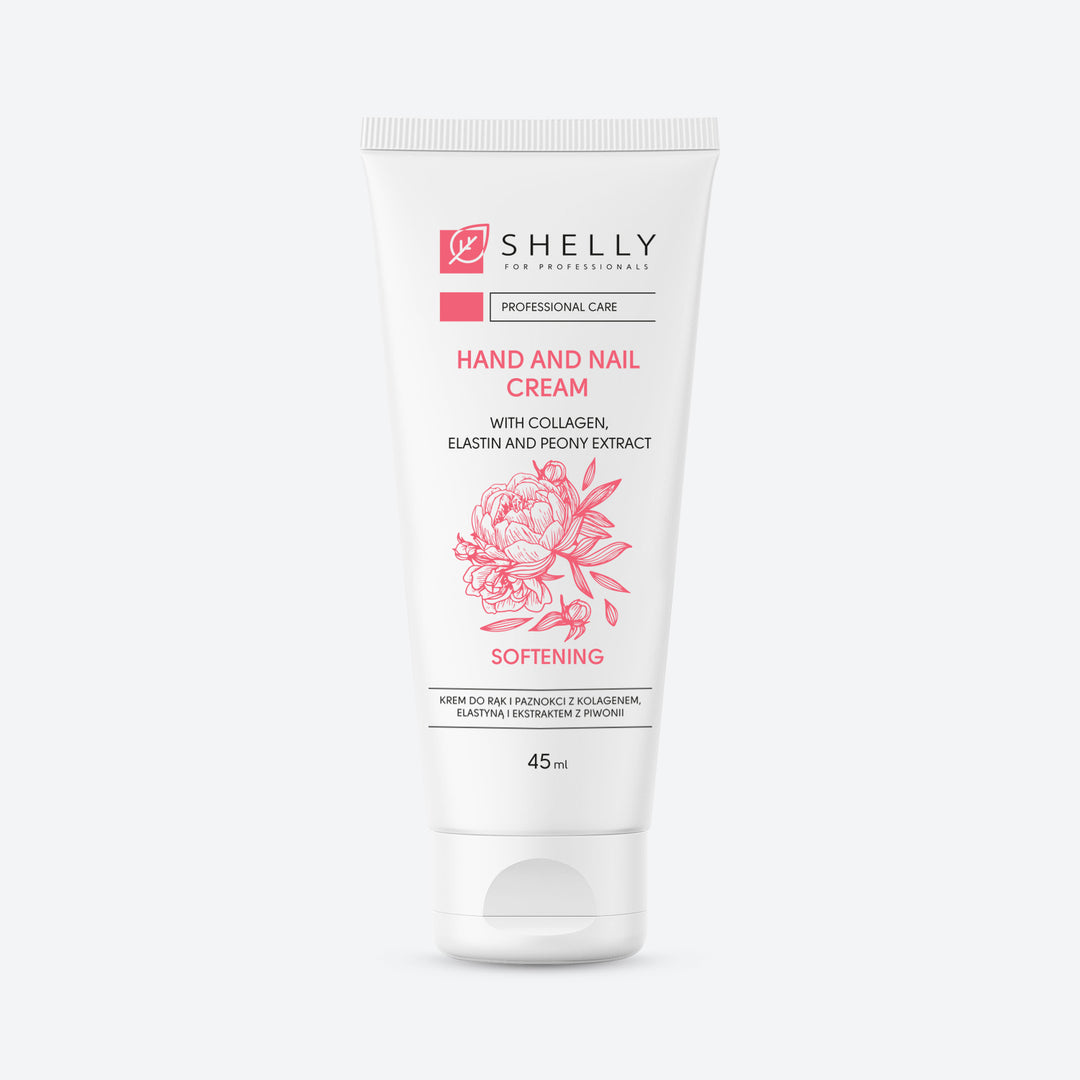 Hand- und Nagelcreme mit Kollagen, Elastin und Pfingstrosenextrakt Shelly 45 ml
