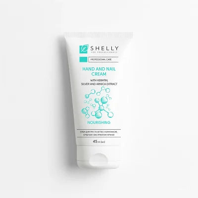 Hand- und Nagelcreme mit Keratin, Silber und Arnikaextrakt Shelly 45 ml
