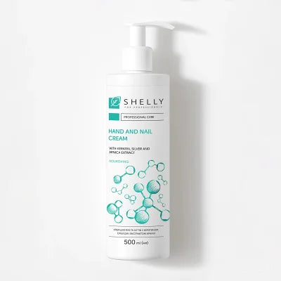 Hand- und Nagelcreme mit Keratin, Silber und Arnikaextrakt Shelly 500 ml