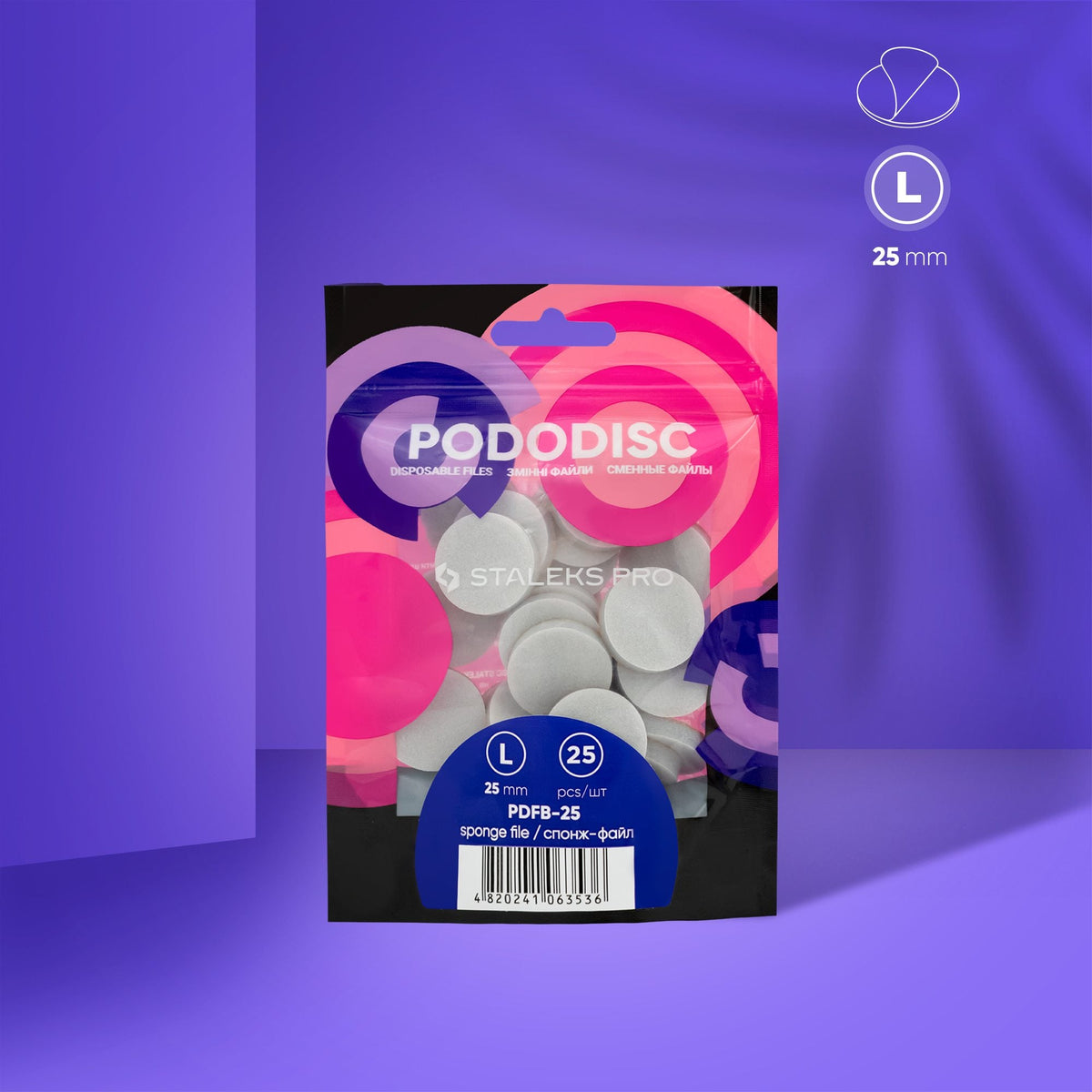 Einwegfeilen-sponges für Pediküre-Scheibe PODODISC L EXPERT (25 Stk.)